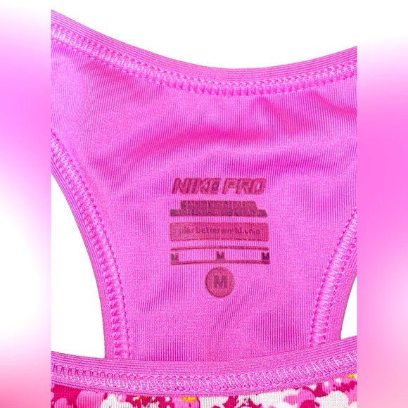 NIKE | Sports Bra | Pink/Yellow/White | Size Medium - Picture 3 of 3